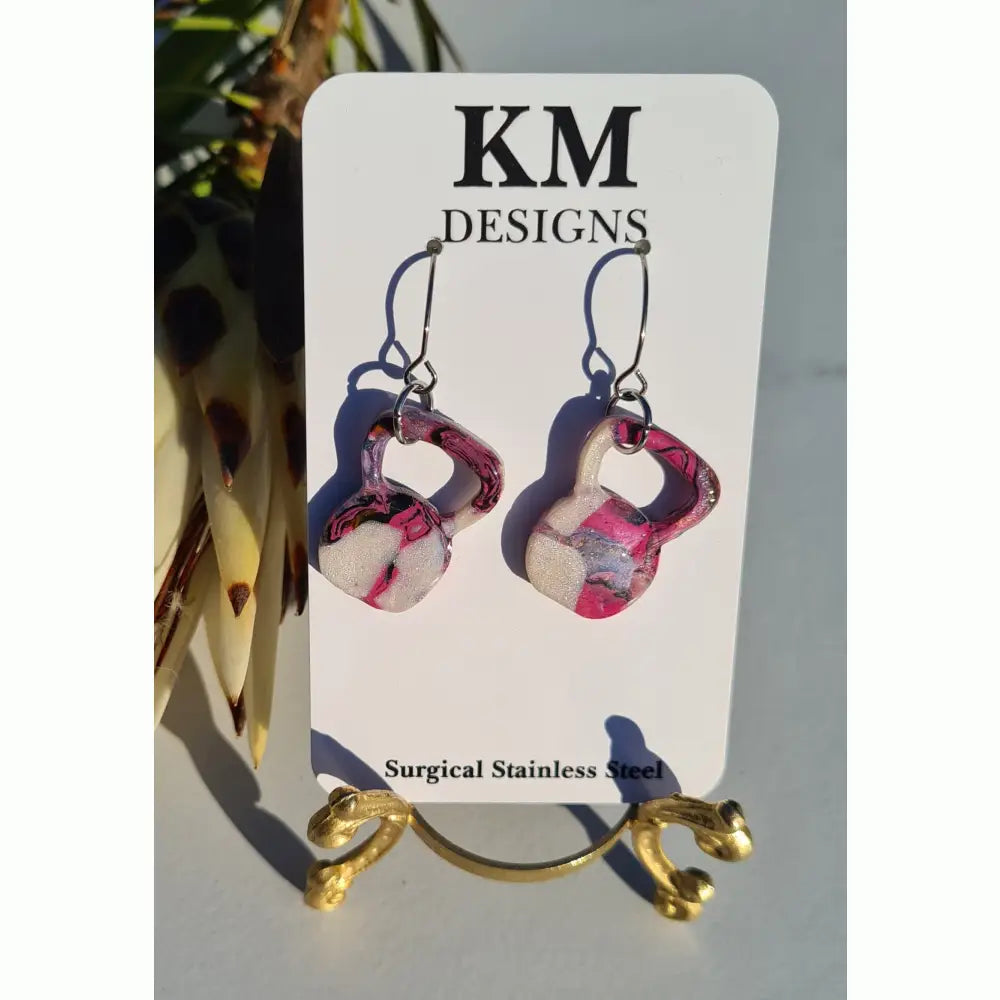 Handmade Earrings - Kettlebells