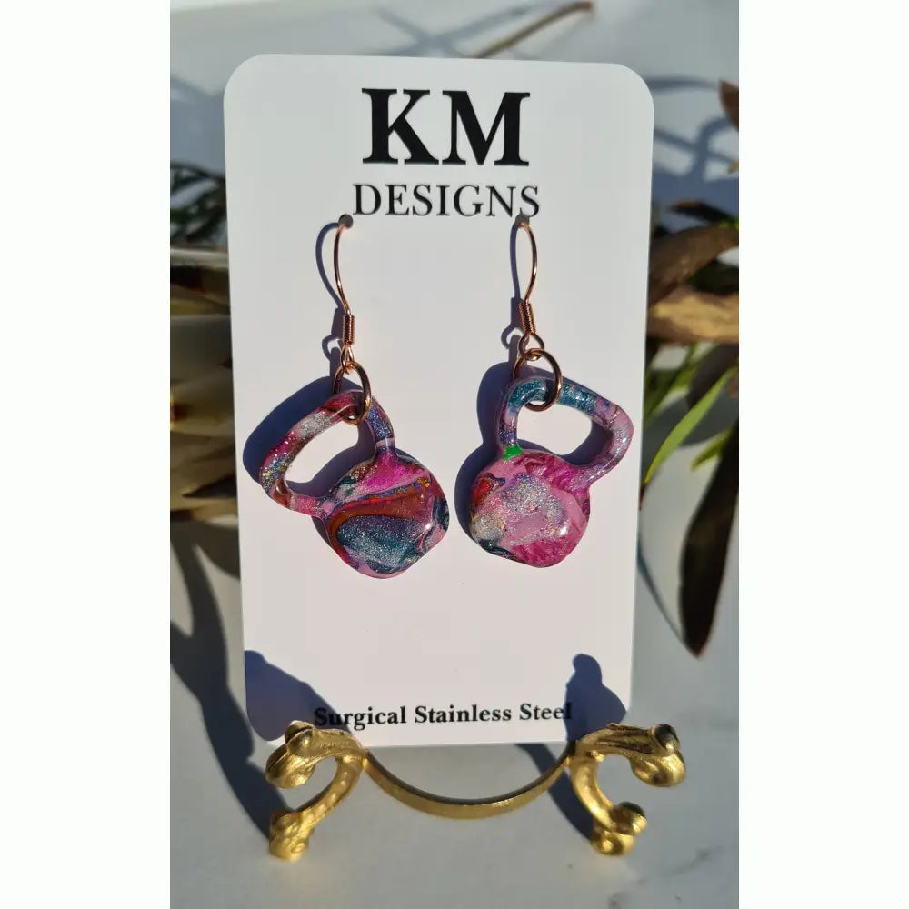 Handmade Earrings - Kettlebells