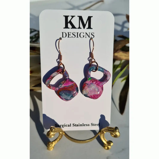 Handmade Earrings - Kettlebells