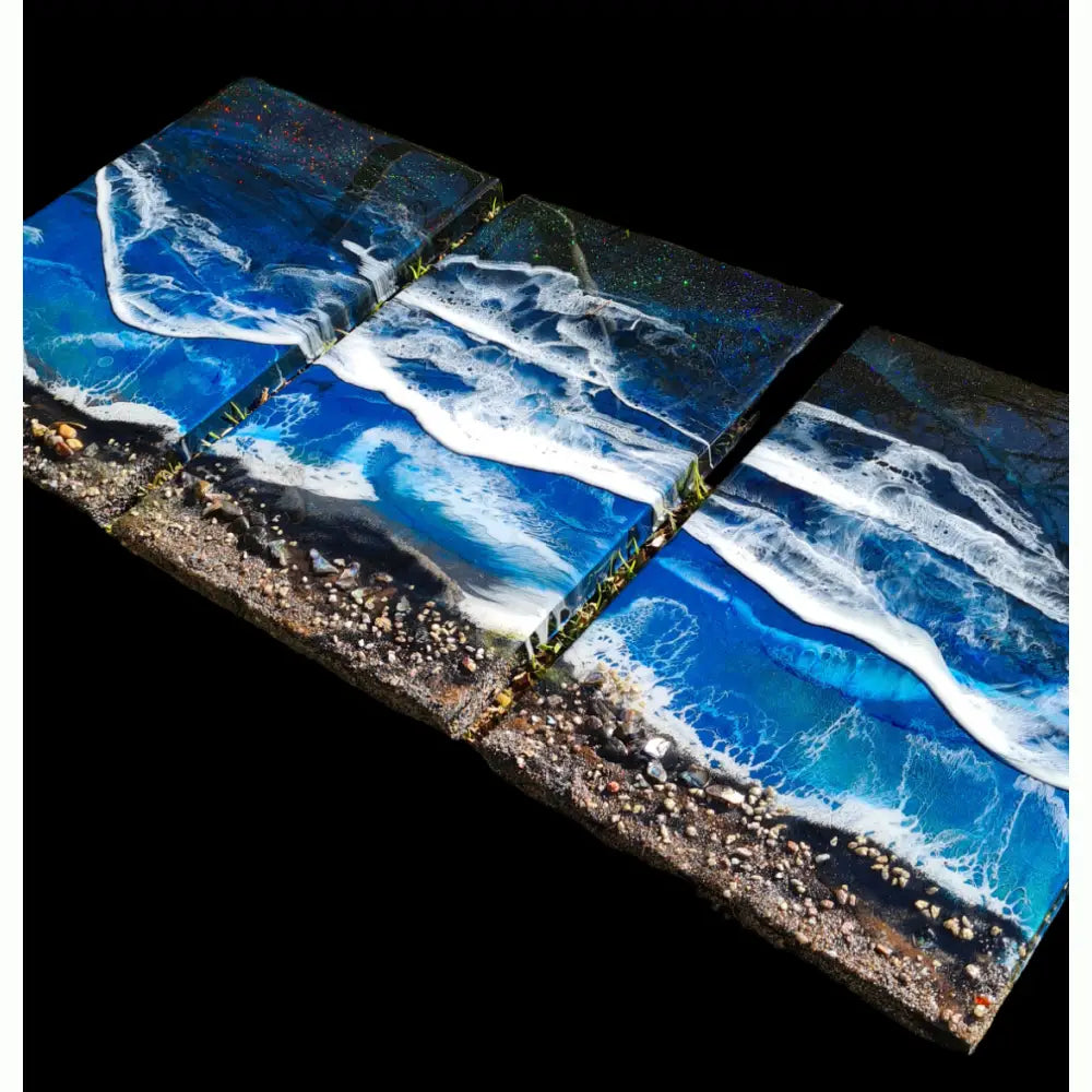 Waves On A Starry Night - Triptych Artworks