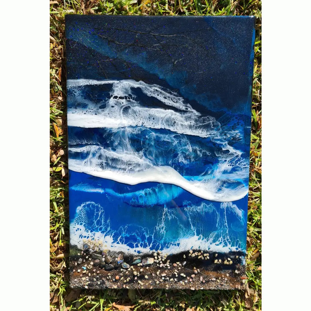 Waves On A Starry Night - Triptych Artworks